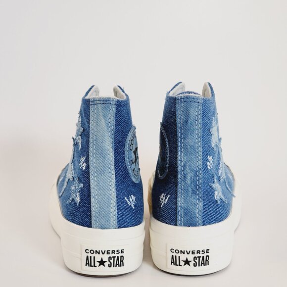 Converse CTAS Lift Hi Denim Navy/Egret Women's Platform Sneakers A12045C NWT - Picture 5 of 6